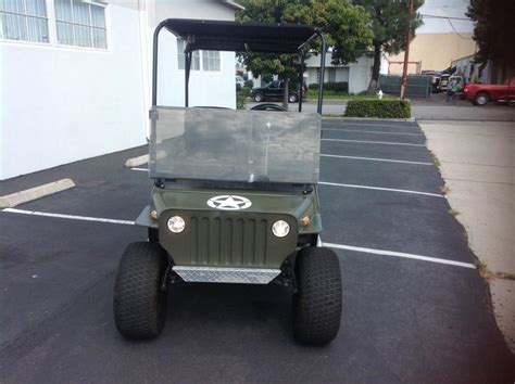 Club Car Golf Cart Willys Jeep Custom 48v 48 Volt Green Army Style 12