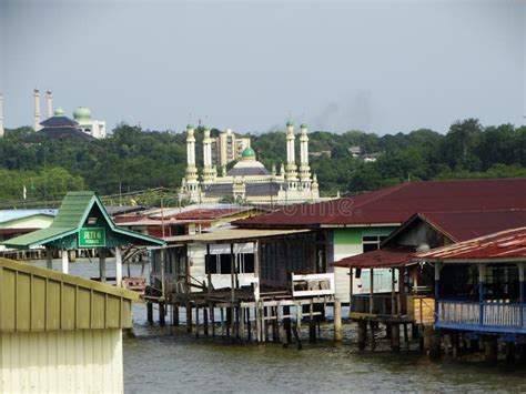 The Water Village Or Kampung Ayer Village On Water In Bandar Seri