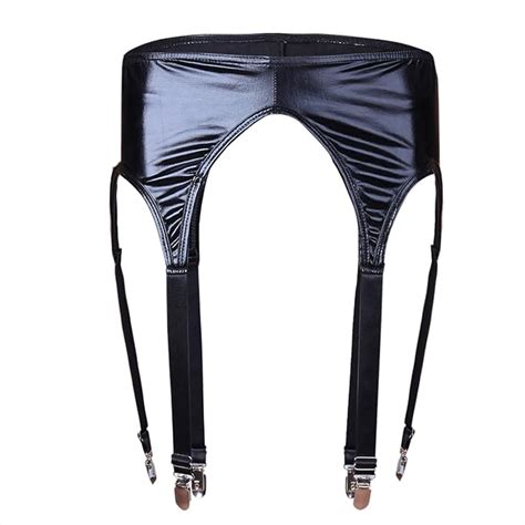 FEESHOW Femme Lingerie Bas pour Porte Jarretelles Jarretière avec Ceinture Femme Clubwear