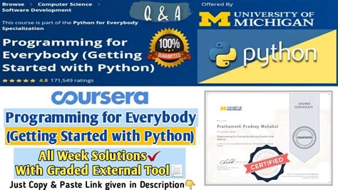 Programming For Everybody Getting Started With Python All Week