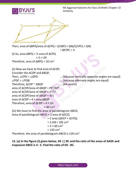 ML Aggarwal Solutions For Class 10 Maths Chapter 13 Similarity Click