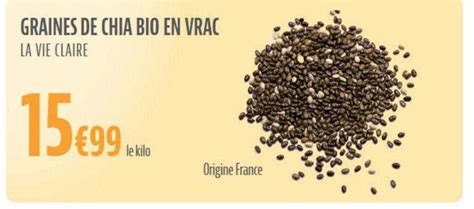 Promo Graines De Chia Bio En Vrac La Vie Claire Chez La Vie Claire