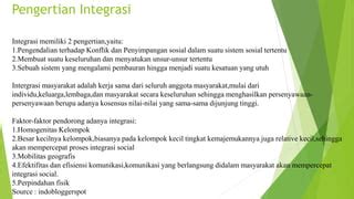 Integrasi Masyarakat PPT