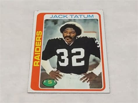 Jack Tatum Topps Base Set Oakland Raiders Ebay