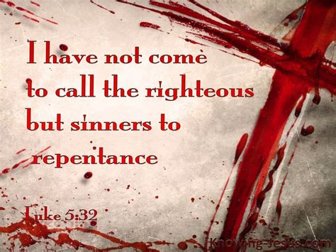 Luke 5 32 Jesus Calls Sinner To Repentance Red