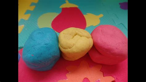 COMO FAZER MASSINHA PLAY DOH COLORIDA E GLITTER YouTube