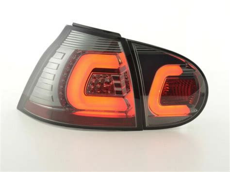 Vw Golf Mk5 Mk 5 Smokedblack Led Lightbar Tail Lights Lamps 2003 2008 Model Ebay