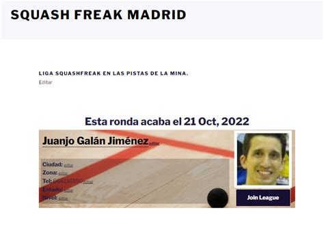 Unirse A Una Liga De Squashfreak Squash Freak Madrid