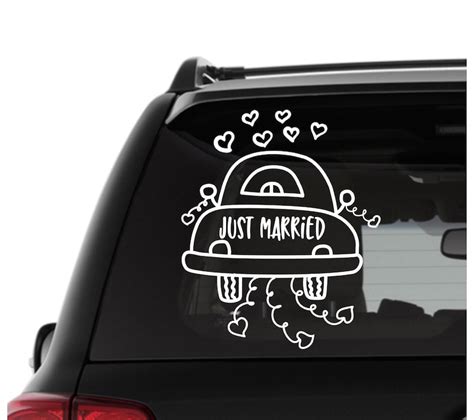 Just Married Car Sign Just Married Banner Just Married Car Etsy