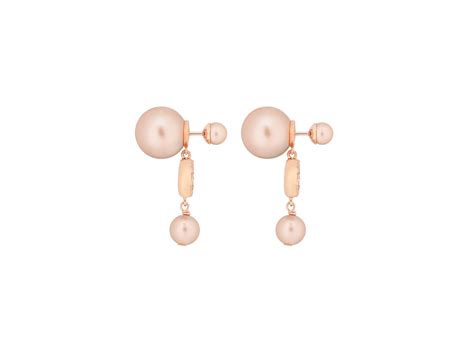 SASOM เครองประดบ Dior Tribales Earrings In Pink Resin Pearls CD