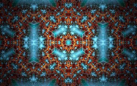 Brown Blue Fractal Pattern Glow Abstraction 4k Hd Abstract Wallpapers