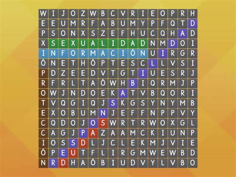 Encuentra Las Palabras Escondidas Wordsearch