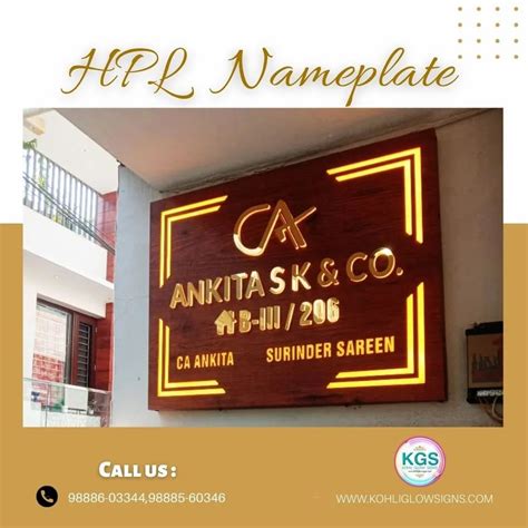 Acrylic Hpl Nameplate For Home At Rs Sq Ft In Jalandhar Id