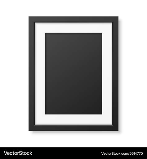 Realistic black frame a4 Royalty Free Vector Image