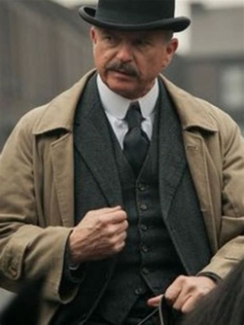 Peaky Blinders Sam Neill Brown Trench Coat - Just American Jackets