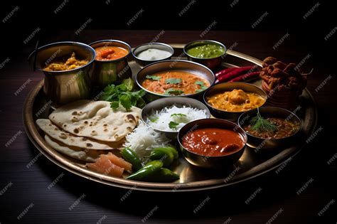 Premium AI Image | Traditional Indian Thali