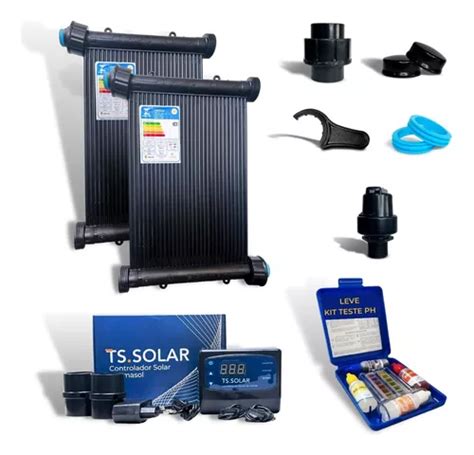 Kit Aquecedor Solar Piscina Placas Mt Para Litros