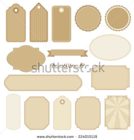 Set Of Blank Vintage Frames Tags And Labels Isolated Vector Objects