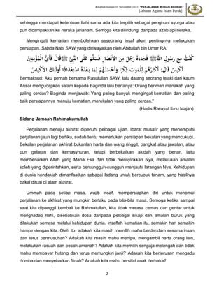 Khutbah Jumaat November Perjalanan Menuju Akhirat Rumi Pdf