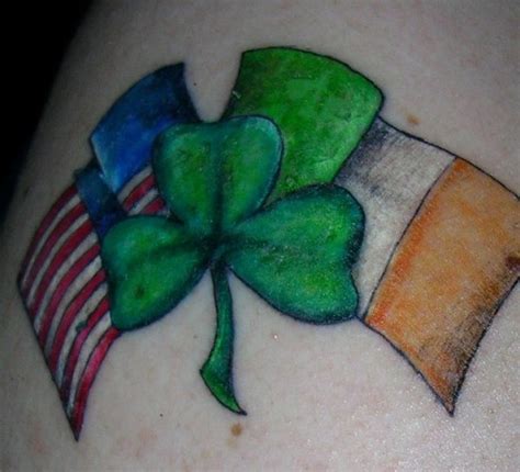 Irish Flag Clover Tattoo