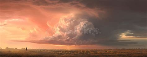 Storm. Lightning in the Landscape.Thunderstorm Clouds with Lightning ...