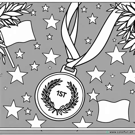 Coloriage d une médaille olympique à Télécharger ou à Imprimer gratuitement