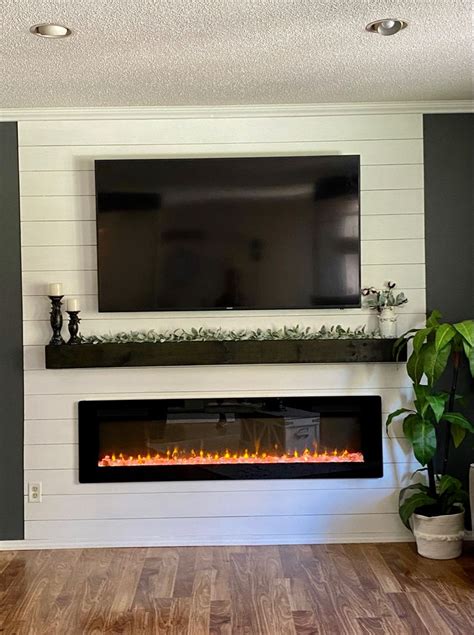 Living Room Electric Fireplace Ideas With Tv Above Small Living Room