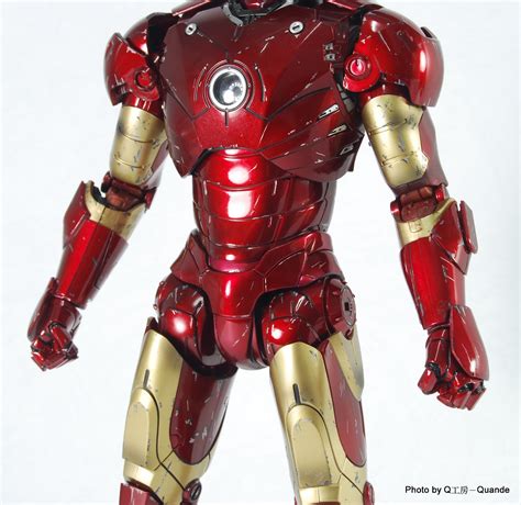 Quande的模型工房 玩具維修 hot toys 鋼鐵人 戰損版 退色 補色 重新上色