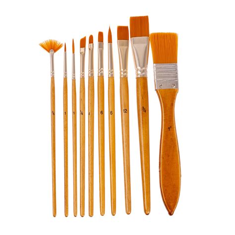 Gold Taklon Brushes Pack Hobbycraft