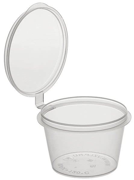 Контейнер для соуса 30 мл, круглый, с верхним закрытием крышки ...