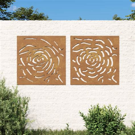 Decora Es P Muro Jardim Pcs X Cm A O Corten Design Rosas Loja