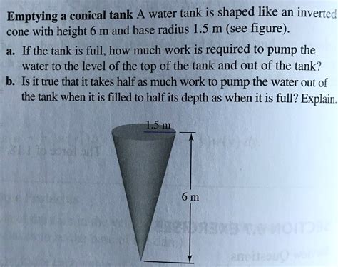 SOLVED Emptying A Conical Tank A Water Tank Is Shaped Like An Inverted