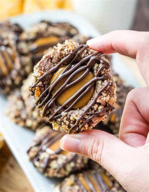 Caramel Chocolate Thumbprint Cookies Tornadough Alli