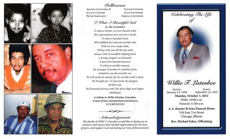 Willie F Listenbee Obituary Aa Rayner And Sons Funeral Homes