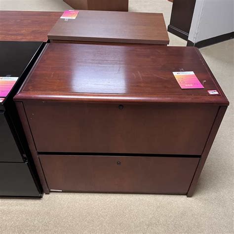 W X H National Arrowood Cherry Drawer Lateral File Cabinet