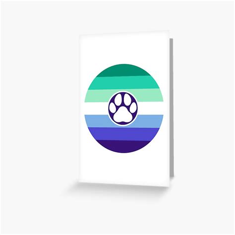 Gay Pride Flag Furry Sticker Greeting Card For Sale By Coyote Corner