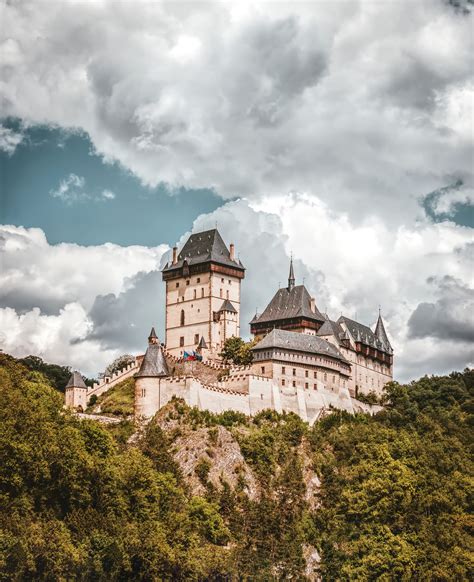 Karlštejn Castle established in the 14th century by the legendary King