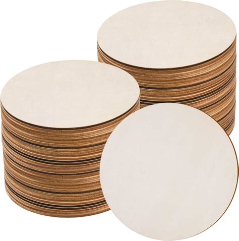 Amazon Pcs Inch Wood Circles For Crafts Unfinished Wood