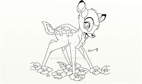 Bambi Lineart By Nommypanda On Deviantart