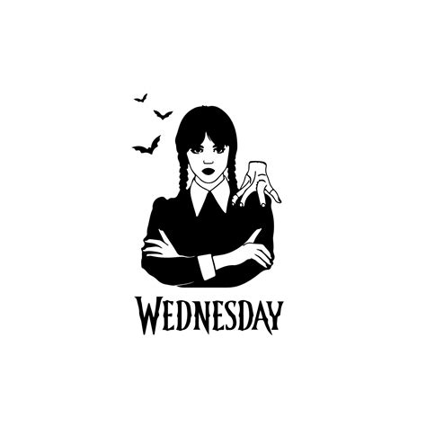 Wednesday Svgwednesday Png Wednesday Addams The Addams Etsy Uk