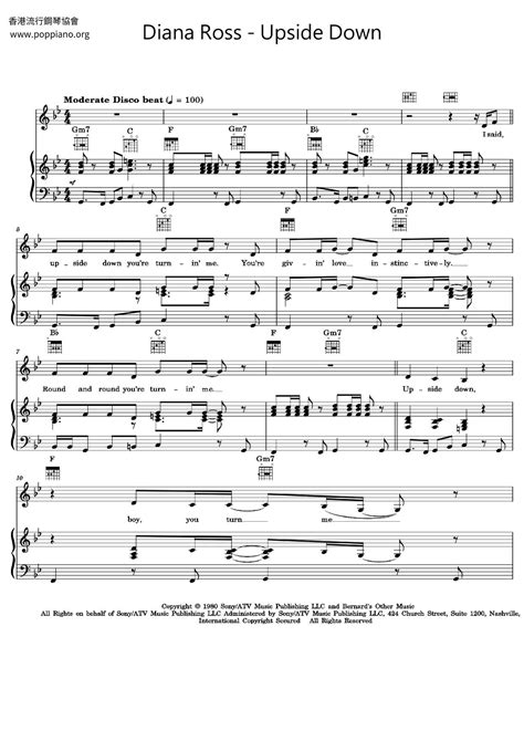 Diana Ross Upside Down Sheet Music Pdf Free Score Download ★