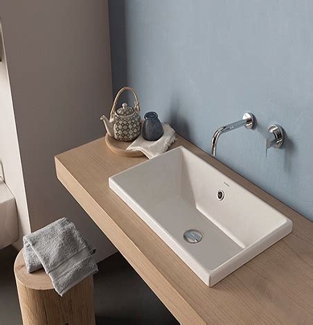 Tempo Speziato Potente Lavabo Da Incasso Soprapiano Rettangolare