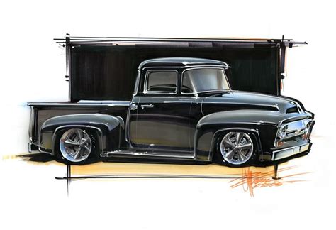 Rendering Of A 1956 Ford F100 Foose Chip Foose Art Cars