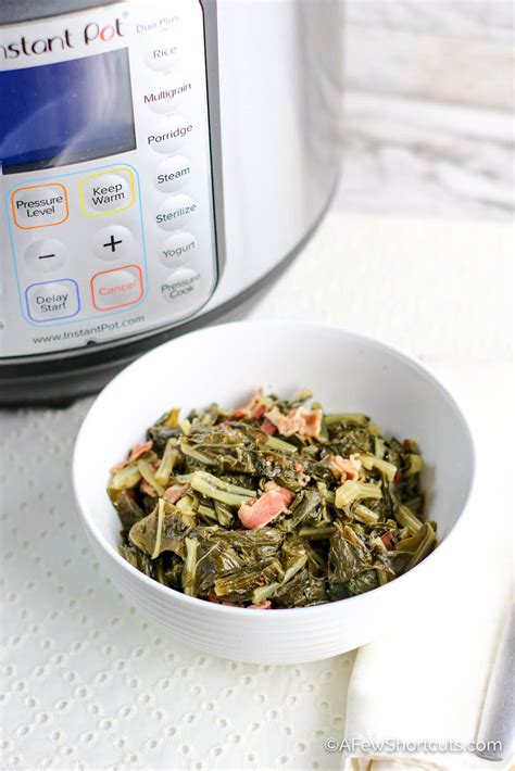 Easy Instant Pot Turnip Greens Recipe (or Collard Greens) - A Few Shortcuts