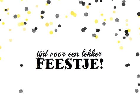 Uitnodiging Feestje Zwart Geel Verkrijgbaar Bij Kaartje2go Voor 1