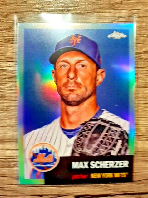 Max Scherzer Topps Chrome Platinum Anniversary Refractor Mets