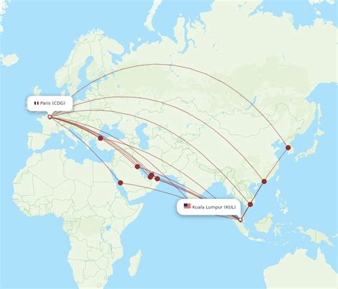 All Flight Routes From Kuala Lumpur To Paris Kul To Cdg Flight Routes