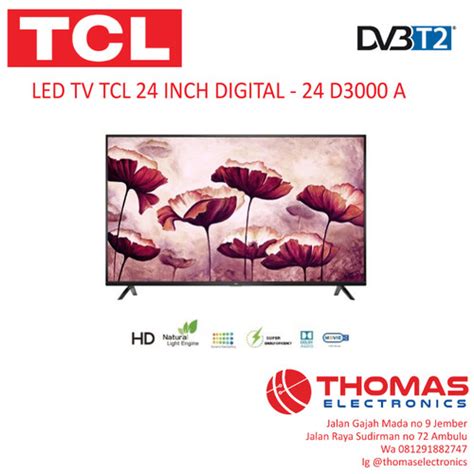 Jual LED TV TCL 24 INCH DIGITAL - 24 D3000 A GARANSI RESMI - Kab ...