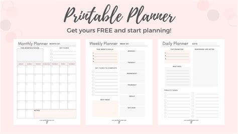 Free Printable Planner Daily Weekly And Monthly Sparked Careers