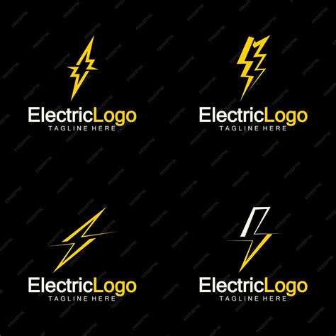 Premium Vector Electric Logo Design Templateisolated On Black Background